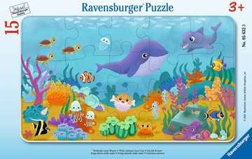 Puzzle cadre 15 p - Petits animaux sous l'eau