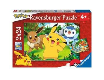 Puzzles 2x24 p - Pikachu et ses amis / Pokémon, Puzzle enfant, Puzzle, Produits