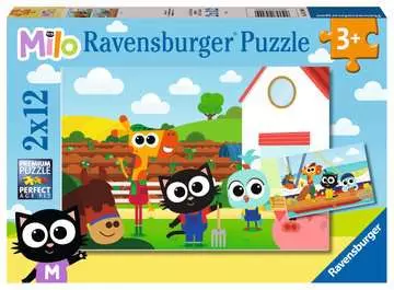 Puzzle 2x12p - Fermier ou pêcheur ? / Milo Puzzle;Puzzle enfant - Image 1 - Ravensburger