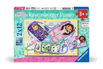 Puzzles 2x12 p - Soirée pyjama / Gabby's Dollhouse, Puzzle enfant, Puzzle, Produits