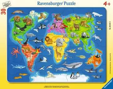 Puzzle cadre 30-48 p - Les animaux dans le monde Puzzle;Puzzle enfant - Image 1 - Ravensburger