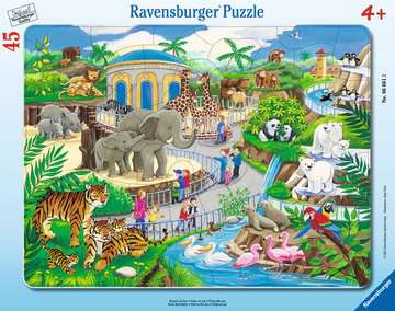 Puzzle cadre 30-48 p - Visite au zoo, Puzzle enfant