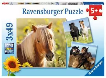 Puzzles 3x49 p - Adorables poneys Puzzle;Puzzle enfant - Image 1 - Ravensburger