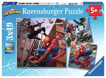 Puzzles 3x49 p - Spider-man en action, Puzzle enfant, Puzzle, Produits