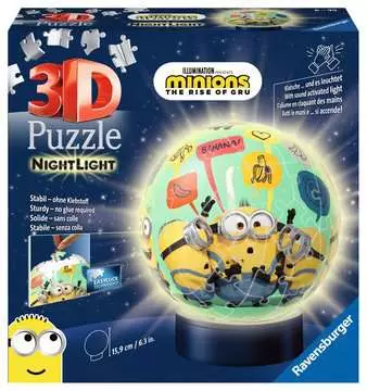 Puzzle 3D rond 72 p illuminé - Minions 2 Puzzle 3D;Puzzles 3D Ronds - Image 1 - Ravensburger