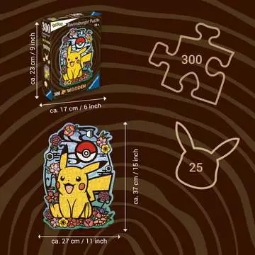 Puzzle en bois - Forme - 300 p - Pikachu Puzzle;Puzzle adulte - Image 3 - Ravensburger