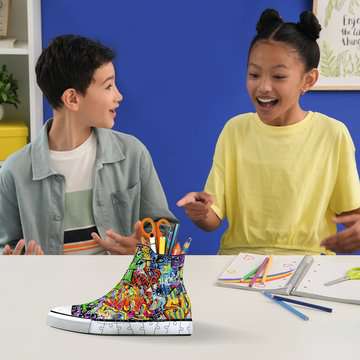 SUPER MARIO Puzzle 3D Sneaker - Ravensburger - Puzzle 3D enfant - sans  colle - Pot a crayons 108 pieces - Des 8 ans