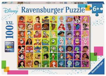 Puzzle 100 p XXL - La palette de couleurs Disney