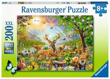 Puzzle 200 p XXL - Famille de cerfs et autres animaux, Puzzle enfant, Puzzle, Produits