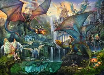 Puzzle 9000 p - La forêt magique des dragons Puzzle;Puzzle adulte - Image 2 - Ravensburger