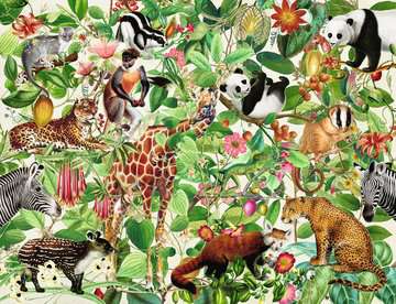 Ravensburger - Puzzle 9000 pièces - Les animaux de la jungle
