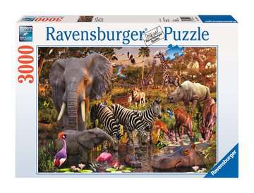 Puzzle 3000 p - Animaux du continent africain, Puzzle adulte, Puzzle, Produits