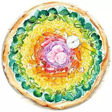 Puzzle rond 500 p - Pizza (Circle of Colors) Puzzle;Puzzle adulte - Image 2 - Ravensburger