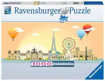 Puzzle 1000 p - Une journée à Paris (Panorama) Puzzle;Puzzle adulte - Image 1 - Ravensburger