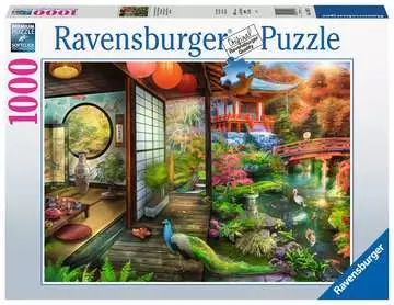 Puzzle 1000 p - L heure du thé au jardin japonais Puzzle;Puzzle adulte - Image 1 - Ravensburger