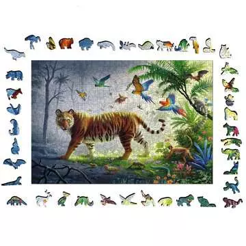 Puzzle en bois - Rectangulaire - 500 pcs - Tigre de la jungle Puzzle;Puzzle adulte - Image 3 - Ravensburger