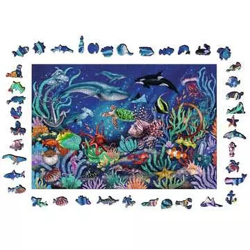 Puzzle en bois - Rectangulaire - 500 pcs - Monde marin coloré Puzzle;Puzzle adulte - Image 3 - Ravensburger
