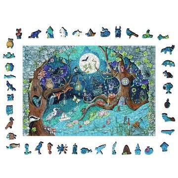 Puzzle en bois - Rectangulaire - 500 pcs - Forêt fantastique