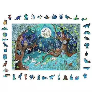 Puzzle en bois - Rectangulaire - 500 pcs - Forêt fantastique Puzzle;Puzzle adulte - Image 3 - Ravensburger