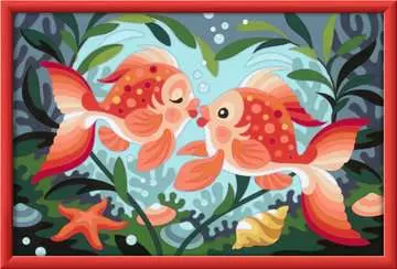 Numéro d Art - 31x21cm - Bisous de poissons Loisirs créatifs;Peinture - Numéro d art - Image 2 - Ravensburger