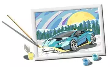 Numéro d Art 18x24cm - Lamborghini bleue Loisirs créatifs;Peinture - Numéro d art - Image 3 - Ravensburger