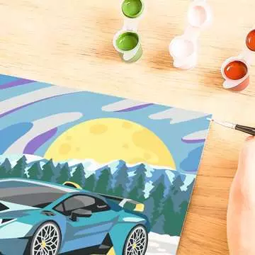 Numéro d Art 18x24cm - Lamborghini bleue Loisirs créatifs;Peinture - Numéro d art - Image 8 - Ravensburger