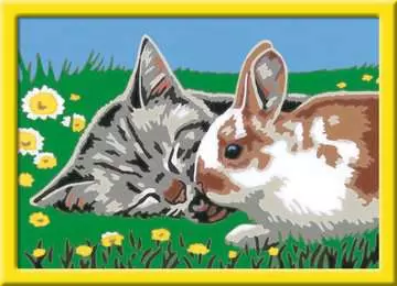 Numéro d art - 13x18cm - Chaton et son compagnon le lapin Loisirs créatifs;Peinture - Numéro d art - Image 2 - Ravensburger