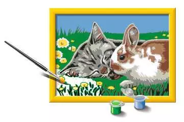 Numéro d art - 13x18cm - Chaton et son compagnon le lapin Loisirs créatifs;Peinture - Numéro d art - Image 3 - Ravensburger