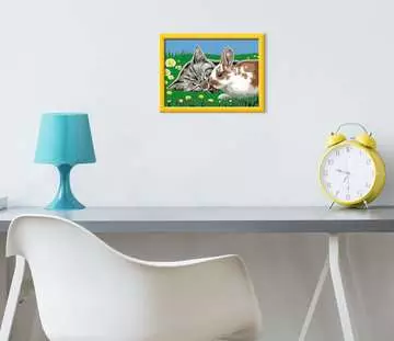 Numéro d art - 13x18cm - Chaton et son compagnon le lapin Loisirs créatifs;Peinture - Numéro d art - Image 5 - Ravensburger