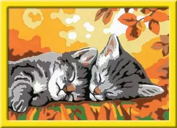 Numéro d art - 13x18cm - Deux chatons couchés Loisirs créatifs;Peinture - Numéro d art - Image 2 - Ravensburger