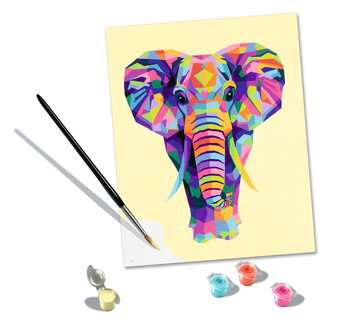 ▷ Peinture d'un éléphant à faire soi même