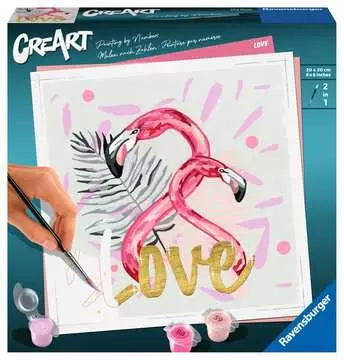 CreArt - 20x20 cm - Love Loisirs créatifs;Peinture - Numéro d art - Image 1 - Ravensburger