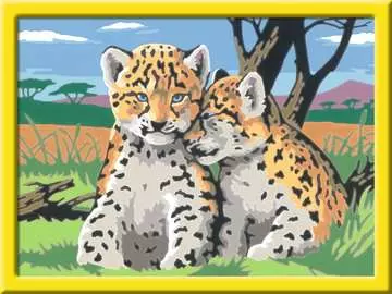 Numéro d art - 18x24cm - Petits léopards Loisirs créatifs;Peinture - Numéro d art - Image 2 - Ravensburger