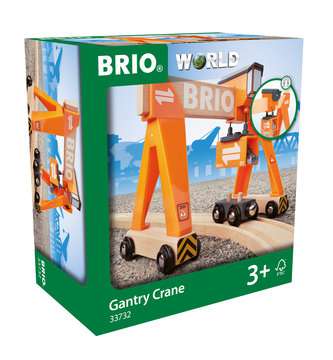 BRIO, Grand coffret grues chargements BRIO 33097 en bois avec train, rails,  grues, wagons