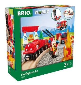 BRIO® Circuit de train police et pompiers Deluxe bois 36025