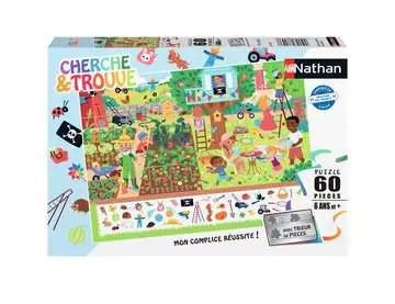 Nathan puzzle 60 p - Au jardin (Cherche et trouve) Puzzle Nathan;Puzzle enfant - Image 1 - Ravensburger