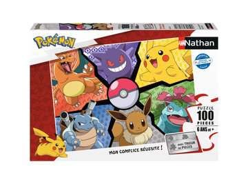 Nathan puzzle 100 p - Pikachu, Evoli et compagnie / Pokémon, Puzzle enfant, Puzzle Nathan, Produits