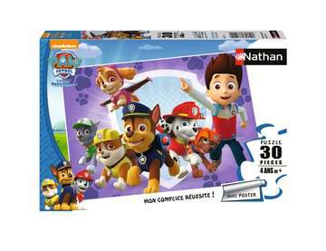 Nathan - Puzzle enfants - 60 pièces - La Pat'Patrouille colorée - Fille ou  garçon dès 6 ans - Puzzle de qualité supérieure - Carton épais et résistant