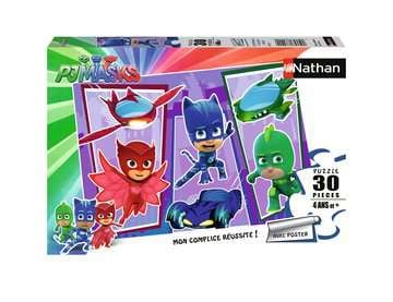 Nathan - Puzzle Enfant - 30 pièces - Les Pyjamasques et leurs  super-véhicules - Fille ou garçon dès 4 ans - Puzzle de qualité supérieure  - Carton