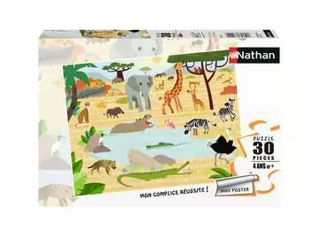 Nathan puzzle 30 p - Les animaux de la savane Puzzle Nathan;Puzzle enfant - Image 1 - Ravensburger