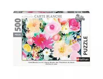Nathan puzzle 500 p - Dahlias et roses / Marie Boudon (Collection Carte blanche) Puzzle Nathan;Puzzle adulte - Image 1 - Ravensburger