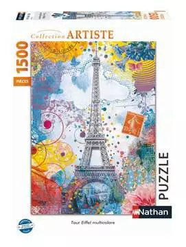 Nathan puzzle 1500 p - Tour Eiffel multicolore Puzzle Nathan;Puzzle adulte - Image 1 - Ravensburger