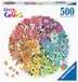 Puzzle rond 500 p - Fleurs (Circle of Colors) Puzzle;Puzzle adulte - Image 1 - Ravensburger